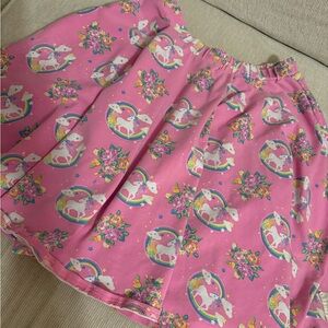 Pink Kids Skirt with Unicorn Print